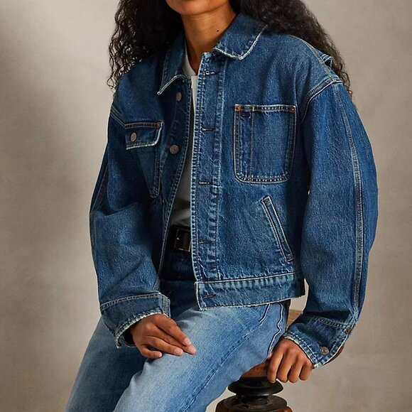 Polo Ralph Lauren Jackets & Blazers - Polo Ralph Lauren Denim Dungaree Jacket Auth